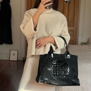 Tory Burch nylon logo tote